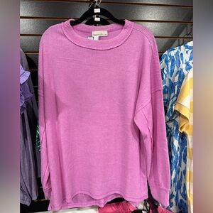 Zenana Outfitters Pink Knit Sweater
